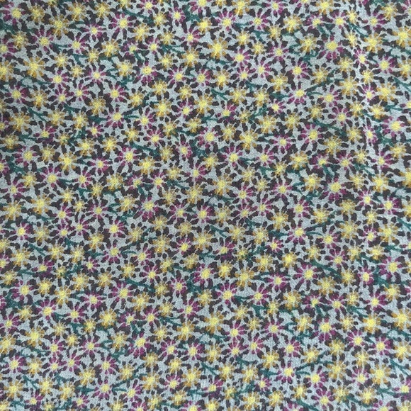 M.i.h. Jeans 100% Silk Long Sleeve Purple Yellow Floral Button Down Shirt Size M - Picture 3 of 7